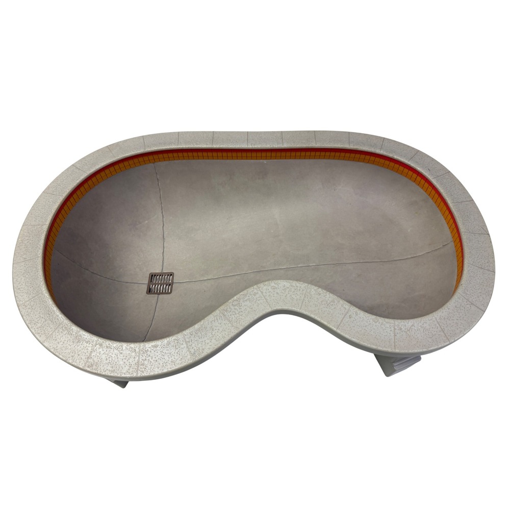 Tech Deck 2009 Spin Master Kidney Pool Skate Park Fingerboard Ramp Grey Vintage